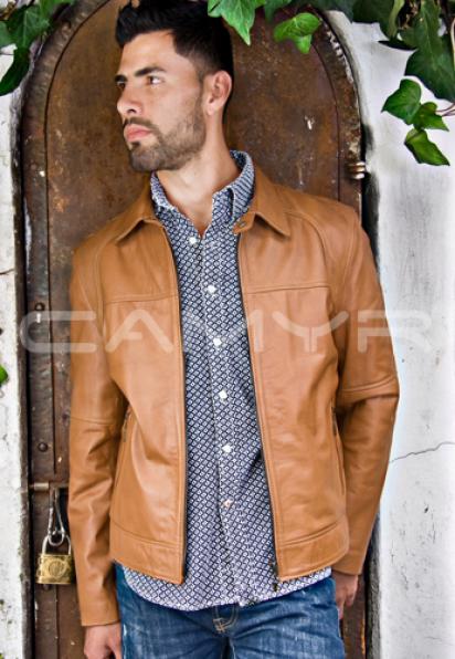 CHAQUETA DE CUERO CASUAL - camyr