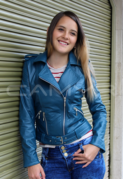 1. CHAQUETA DE CUERO MUJER MOTERA M389 - camyr