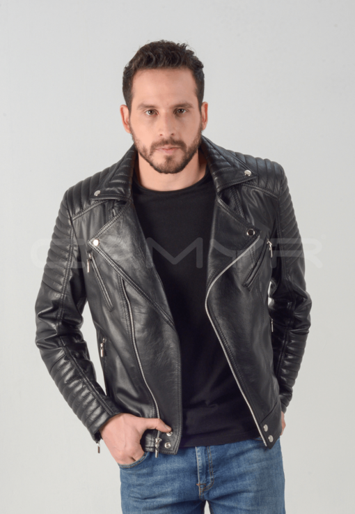 A. CHAQUETA MOTERA DE CUERO H375