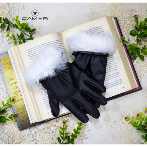 GUANTES DE CUERO CON PELUCHE