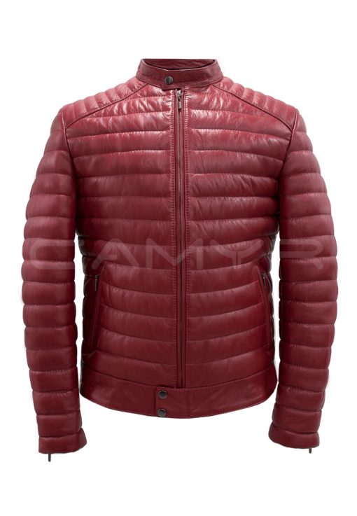 CHAQUETA ACOLCHADA DE CUERO H432 RED