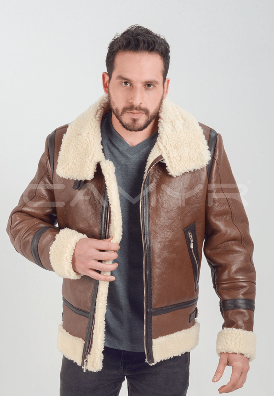 1. CHAQUETA ACOLCHADA DE CUERO H432 - camyr