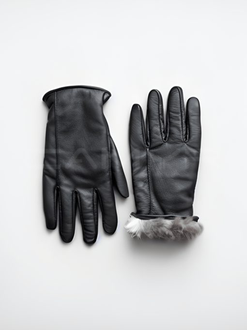 GUANTES DE CUERO CON PELUCHE SENCILLO