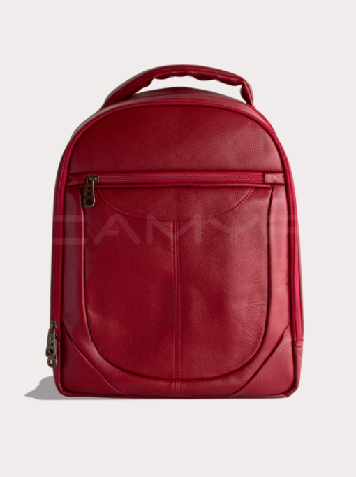 MORRAL BACKPACK CUERO ROJO H697