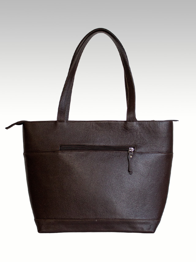 Bolso Tote a Rayas de Cuero - Estilo Bicolor Versátil - CAMYR - Imagen 2