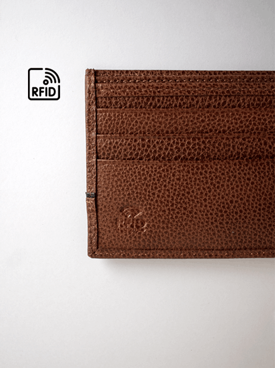 Billetera de Cuero para Hombre con Protección RFID HL404 Cedro - Imagen 4