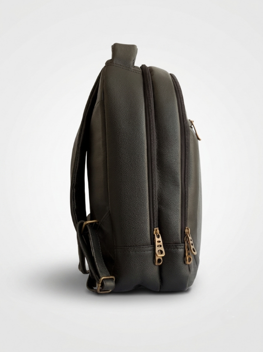 MORRAL BACKPACK CUERO NEGRO H697 - Imagen 2