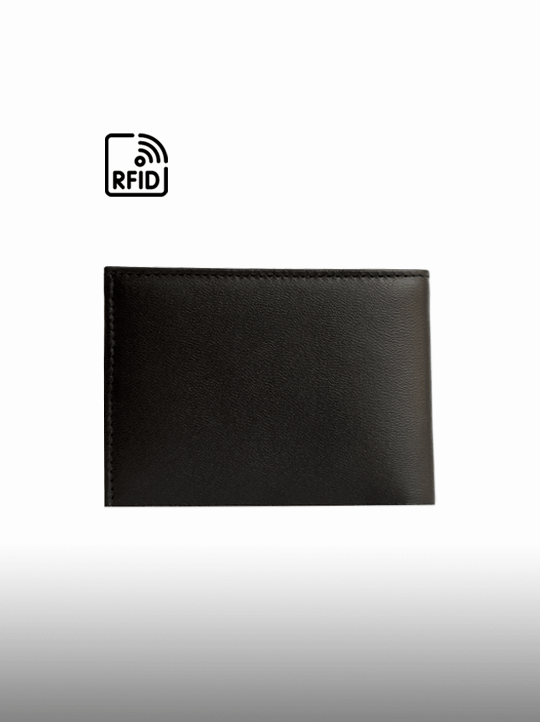 Billetera de Cuero para Hombre con Protección RFID HN401 negro y rojo - Imagen 2